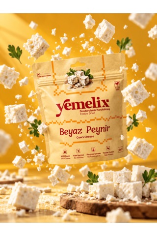 Yemelix Dondurularak Kurutulmuş Çeçil Peyniri 50 G Freeze Dried Çıtır %100 Çeçil Peyniri, Yüksek Proteinli Katkısız Atıştırmalık