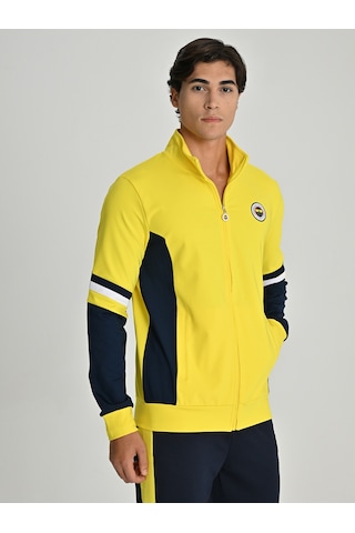 Fenerium Erkek Trıbun Diyagonal Detaylı Sweat Sarı
