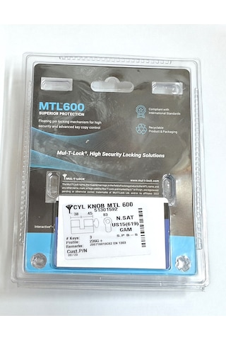 Multlock Mtl600 Yüksel Güvenli Mandallı Tuzaklı Barel 83 Mm