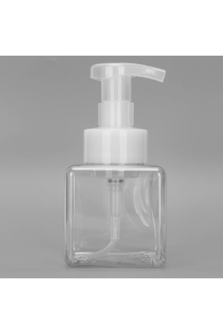 Dold Plastik Pompa Şişeleri, 250ml, Şeffaf Kare Köpük Dispenseri