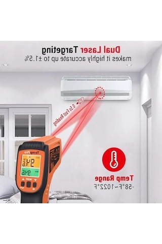 Endüstriyel Kızılötesi Lazer Termometre, -50 C İle 550 C Ölçüm Kapasitesi