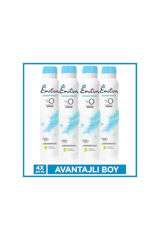 Emotion Ocean Fresh Kadın Alüminyumsuz Vegan Deodorant 4x200 Ml