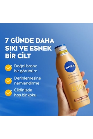 Q10 Sıkılaştırıcı Ve Bronzlaştırıcı Vücut Losyonu 250ml, Kademeli Doğal Bronzluk, 7 Günde Sıkı Cilt, Aç