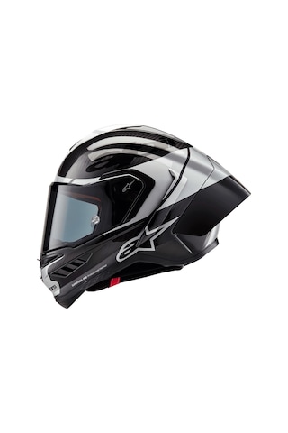 Alpinestars Supertech R10 Carbon Element Spor Motosiklet Kaskı Siyah Gümüş