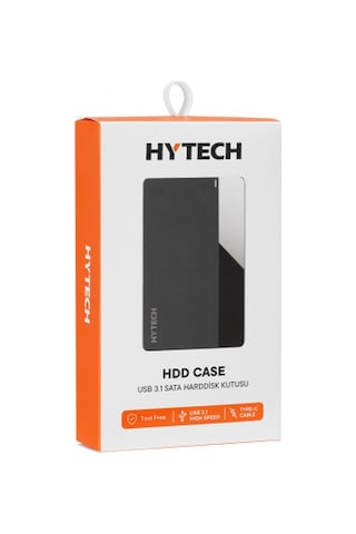 HYTECH HY-HDC26 USB 3.1 Type C, HDD Kutu,  Siyah 2,5"