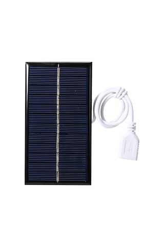 Moveevo 6v 1w Usb Çıkışlı Polikristal Güneş Paneli - Taşınabilir Cep Telefonu, Power Bank Şarj Cihazı 11x6cm