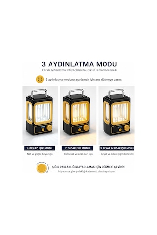 Solar - Güneş Enerjili Usb Şarjlı Nostalji Solar Lamba 1500mah Hs-234 4741