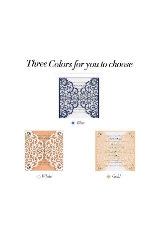 Mufunye 10 Adet İnci Kağıdı Çiçek Desenli Davetiye Kartı - Düğün, Doğum Günü Ve Özel Günler İçin Şık Set XL