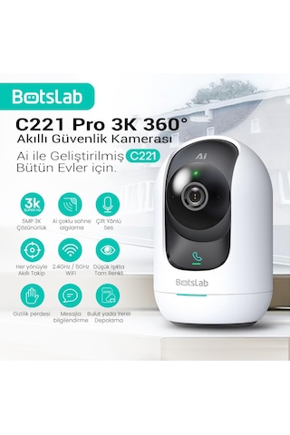 Botslab 360+ C221 Pro 3k 360 Akıllı Güvenlik Kamerası