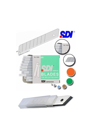 Maket Bıçağı Yedeği Geniş 5 Tüp 10 Lu 18 Mm Sdı Falçata Bıçağı Yedek Ağızları Koli Karton Kesici Hobi