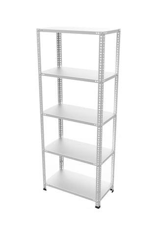 Çelikrafburada 5 Katlı Çelik Galvaniz Arşiv Rafı Depo Rafı Kiler Rafı 59x93x200 Dx51 Kalite Gümüş