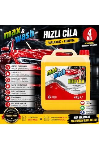 4 Kg Hızlı Cila 1/1 Konsantre Profesyonel Oto Hızlı Cila Araç Boya Koruyucu Ve Parlatıcı Oto Kuaför Ürünü