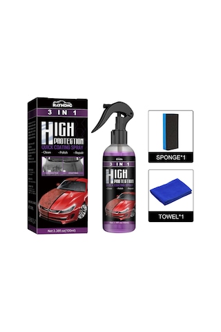 Geeksen Rayhong 100ml Otomobil Boya Spreyi: 3'ü 1 Arada Hızlı Koruma, Renk Değiştirme Ve Temizleme Kaplama Seti