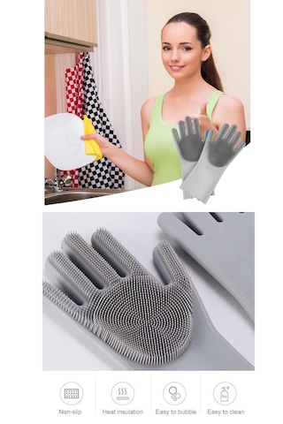 Çarşı Hanem Silikon Mutfak Temizlik Bulaşık Yıkama Eldiveni
