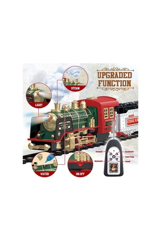Mini Tudou Uzaktan Kumandalı Buharlı Tren Oyuncağı, Işık, Ses Ve Buhar Efektli Elektrikli Tren Taşıtlar & Kumandalı Araçlar