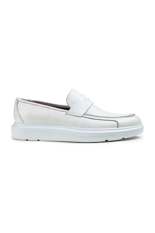 Deery Hakiki Deri Beyaz Comfort Erkek Loafer Beyaz (492271237) Beyaz