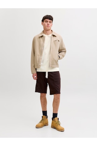 Jack & Jones Montauk Allover Print Erkek Krem Tişört 12292148-anw