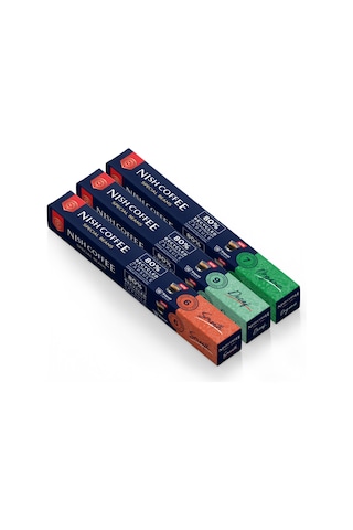 Nish Coffee Nespresso Uyumlu Kapsül Kahve 3'lü Set Smooth,decaf, Organik -30 Adet Kapsül Kahve