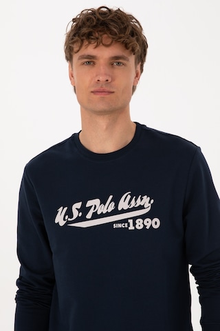U.S. Polo Assn. Erkek Bisiklet Yaka Regular Fit Lacivert İnce Sweatshirt 50316315-VR033