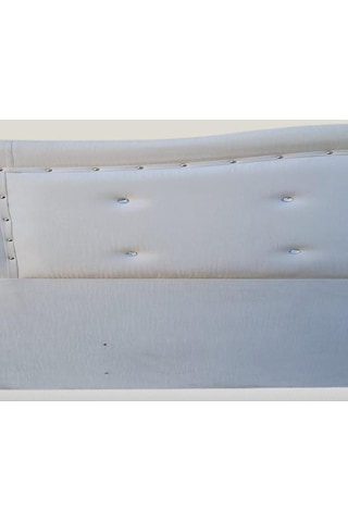 Başlık Dk Çift Kişilik 150'lık Model Dalga Suni Deri Beyaz Kumaş Kapitone Elyapım