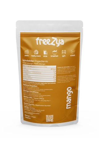 Freezya Freeze Dried Dondurularak Kurutulmuş Mango - 20 Gr