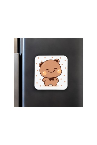 Dudu Bubu Fincan + Magnet + Bardak Altlığı Bej Bej