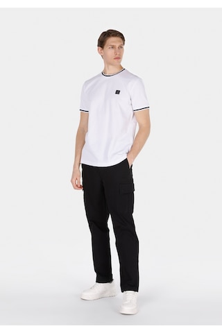 Colin's Colins Regular Fit Yuvarlak Yaka Pamuklu Jakarlı Erkek Beyaz Kısa Kol Tişört Cl1073359 Q1.v1 Wht Beyaz
