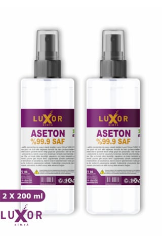 Luxor Kimya Saf Aseton 2 X 200 Ml, Oje Çıkarıcı Oje Temizleyici