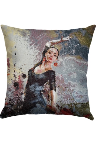 K10-Dokuma Goblen Kırlent Kılıfı