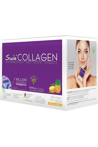 Suda Collagen + Probiotic Ananas (Pineapple) Saşe 30x10 G + Shak