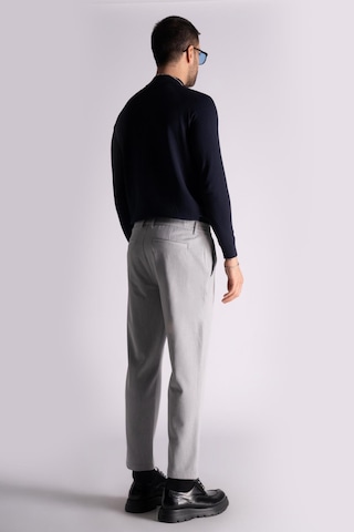 Braccas Beli Yarım Lastikli Slim Fit Chino Crop Pantalon Gri Gri