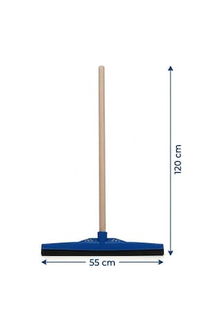 Mulpex Çekpas Yersil Yer Çekçeği 55 Cm + Ahşap Vidalı Sap 120 Cm - Profesyonel Zemin Temizlik Seti