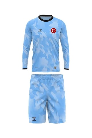 Hummel Elegance Milli Takım Kaleci Forma Takımı Buz Mavi