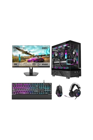 Dragos DRX7801 R7-7800X3D 32 GB 2 TB NVMe SSD 16 GB RTX5060Ti 27" Free Dos Masaüstü Oyuncu Bilgisayarı