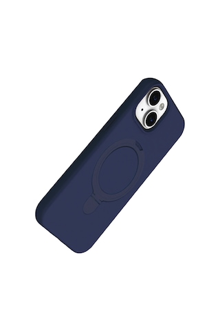 Newface - 269 - Apple iPhone Uyumlu 14 Regal Magsafe Standlı Kapak - Flzdgnkr - - Lacivert Diğer