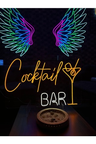 Twins Led Cocktail Bar Yazılı Ve Şekilli Neon Tabela Gün Işığı Model:model:39253366 Gün Işığı