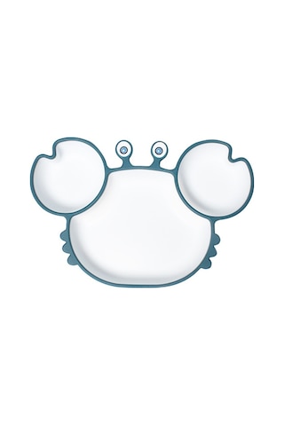 Jian Fan Silikon Eğitim Sofra Takımımıbebek Yengeçmek Tabağıbekçocuk Sofra Vantuz Ek Gıda Kasesi Anne Ve Bebekürünleri Mavi