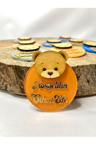 Mr. Home Ayıcıklı Pleksili Magnet-uv Baskılı Doğum Hatırası Magnet