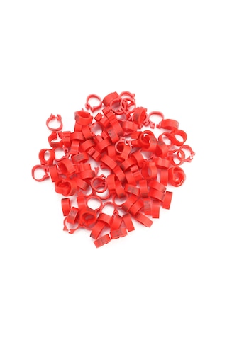 Yuntech01 8mm Sarı Kuş Ayak Halkası, Rakamlı Tespit Halkası, Basit Kapan Deseni, 100 Adet/paket, Dayanıklı Plastik, Güvercin Ve Yetişkin Kuşlar İçin