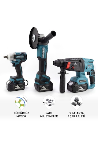 Dawreek Üçlü Set MK350 2B1Ş (Ş.Spral+S.Sıkma+Ş.Hilti)