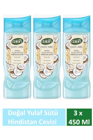 Dalan Duş Jeli Oatcare Yulaf Sütü Ve Hindistan Cevizi 450 Ml X 3 Adet
