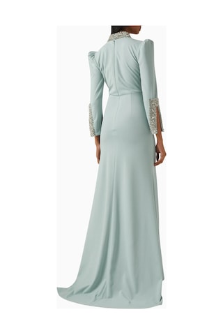 Ac By Aanchal Chanda Crystal - Embellished Kristal Işlemeli Maxi Kadın Elbise Yeşil