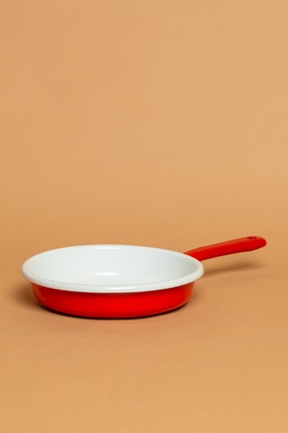 La Vita Rossa Vintage Emaye Saplı Kırmızı Sahan Ebutay Kırmızı