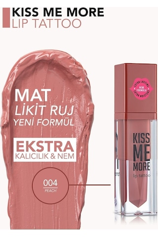 Flormar Uzun Süre Kalıcı Mat Ruj - Kiss Me More 004 Peach
