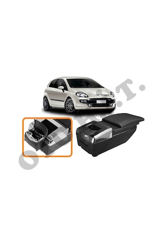 Fiat Punto Uyumlu Bardaklıklı Lüks Kol Dayama Kolçak Siyah İthal.