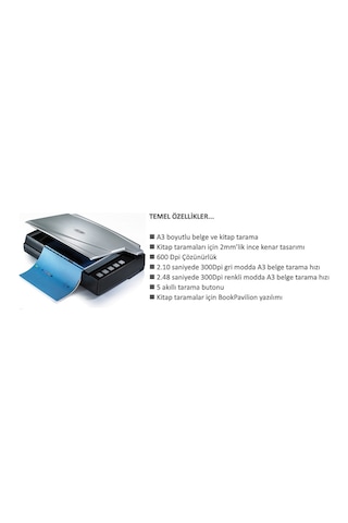 Plustek OpticBook A300 A3 Tarayıcı