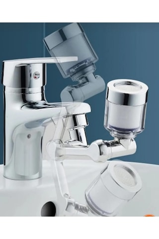 1080 Derece Dönebilen Plastik Filtreli Musluk Ucu Krom Renk