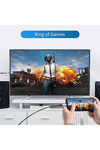 Hc-01 Type-c To 4k Ultra Full Hd Hdmı Usb-c Tak Çalıştır Görüntü Aktarım Kablosu-1.8m Diğer