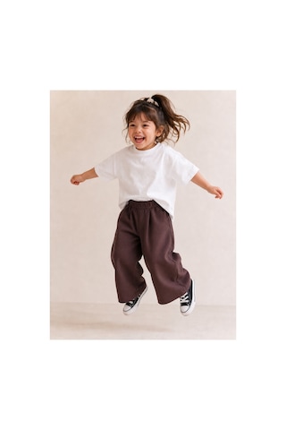 Elovias Çocuk Koyu Kahverengi Oversize Bohem Şalvar Pantolon 2-3-4-5 Yaş Kahverengi