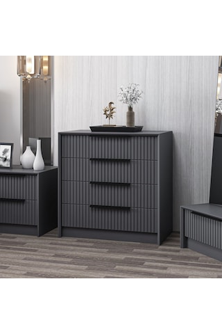 Kale Luxe 4ç Şifonyer - Antrasit